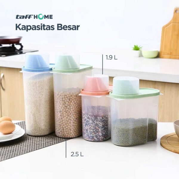 TaffHOME Toples Wadah Penyimpanan Makanan Food Storage Container 1.9L 1PCS - H1211
