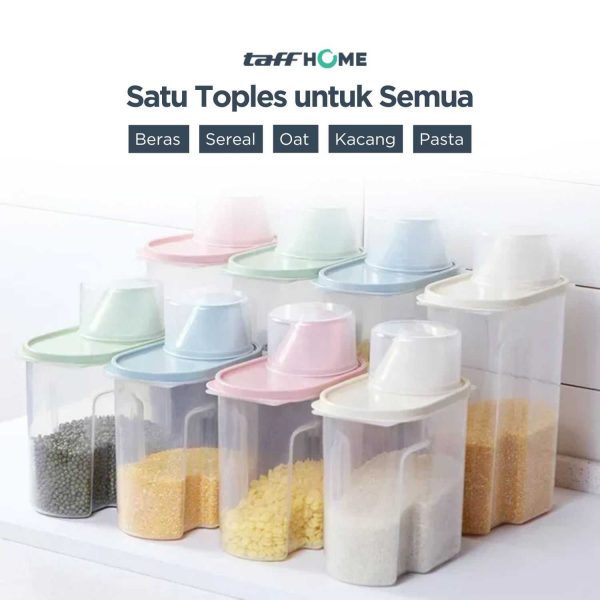 TaffHOME Toples Wadah Penyimpanan Makanan Food Storage Container 1.9L 1PCS - H1211