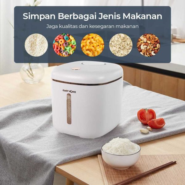 TaffHOME Wadah Penyimpan Beras Makanan Rice Container Moistureproof 5 kg - A2105