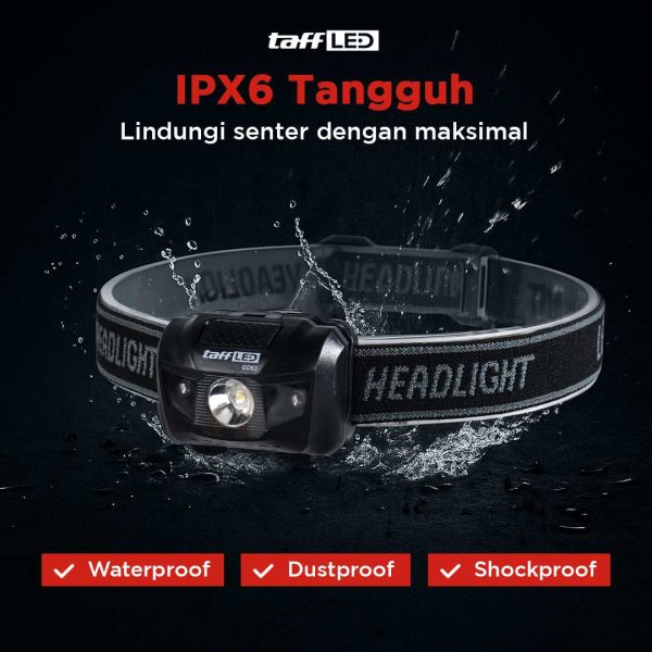 TaffLED Headlamp LED Multifunction Outdoor 3W - GD63