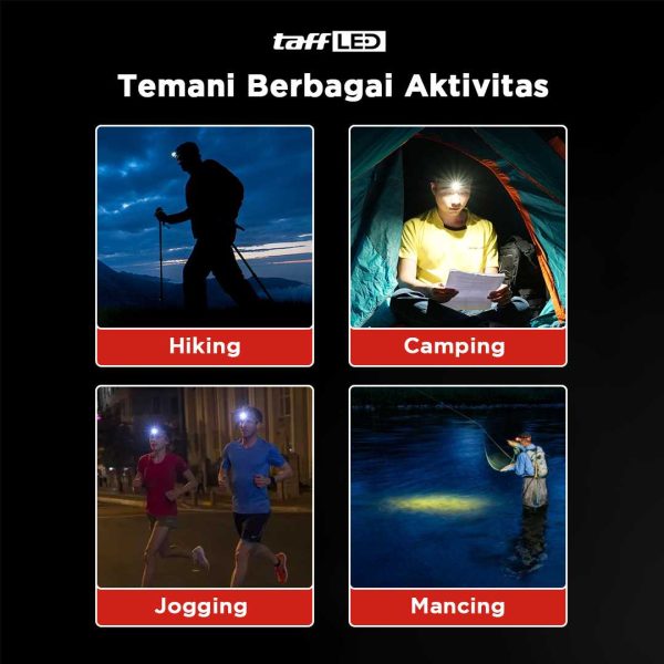 TaffLED Headlamp LED Multifunction Outdoor 3W - GD63