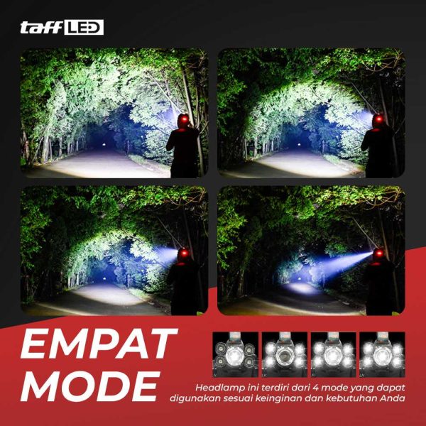 TaffLED Headlamp Light Cree XM-L T6 + 4 XPE 40000 Lumens