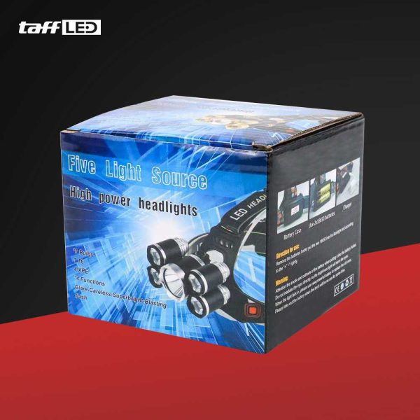 TaffLED Headlamp Light Cree XM-L T6 + 4 XPE 40000 Lumens
