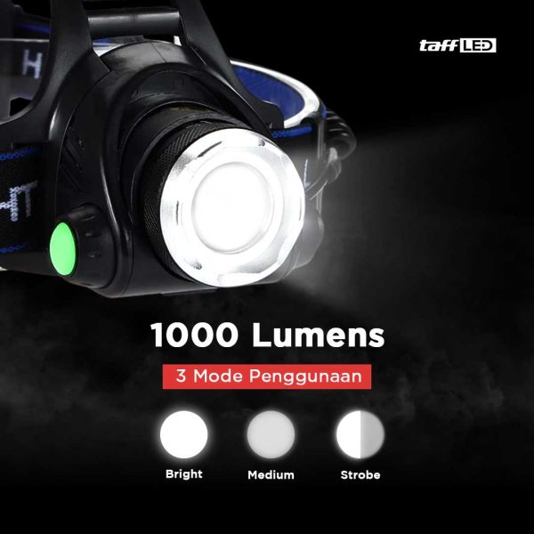 TaffLED High Power Headlamp 1 LED Cree XML-T6 - HD-LDT6