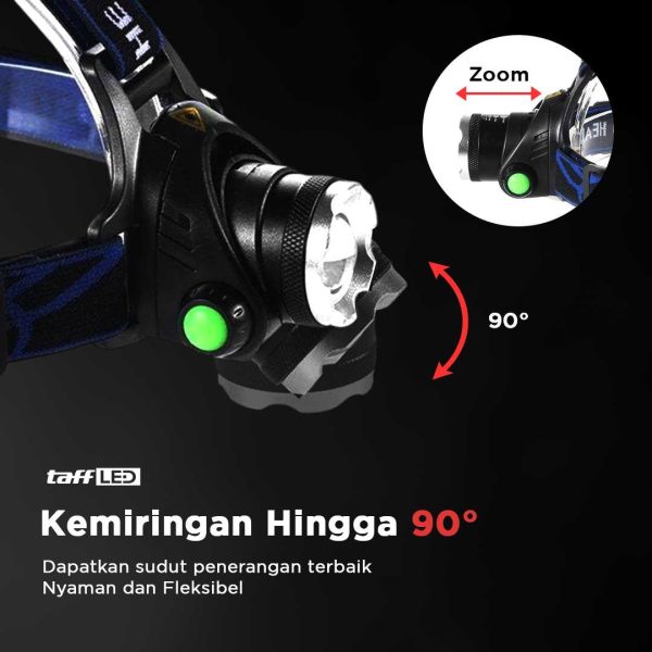 TaffLED High Power Headlamp 1 LED Cree XML-T6 - HD-LDT6