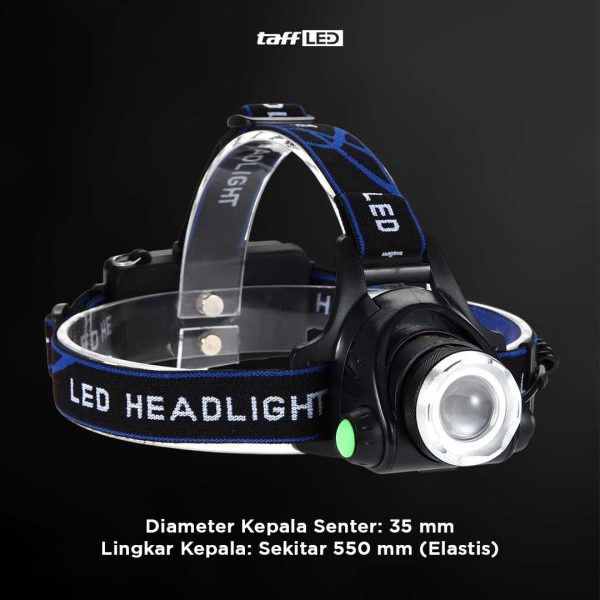 TaffLED High Power Headlamp 1 LED Cree XML-T6 - HD-LDT6