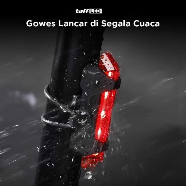 TaffLED Defensor Lampu Sepeda 5 LED Taillight Rechargeable - 410-28