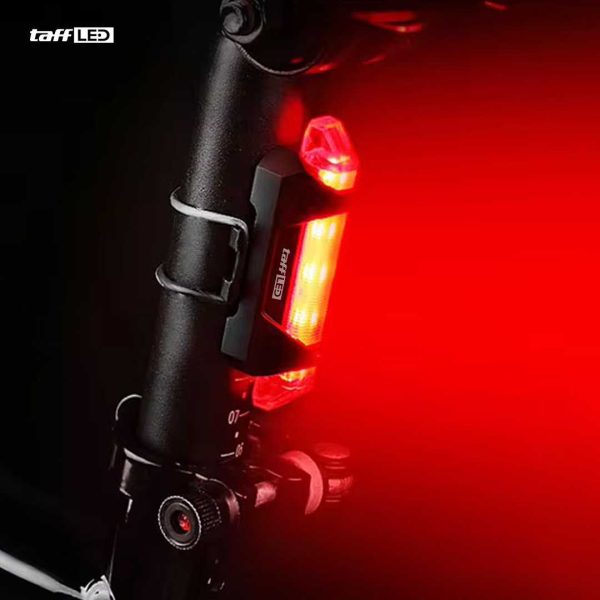 TaffLED Defensor Lampu Sepeda 5 LED Taillight Rechargeable - 410-28