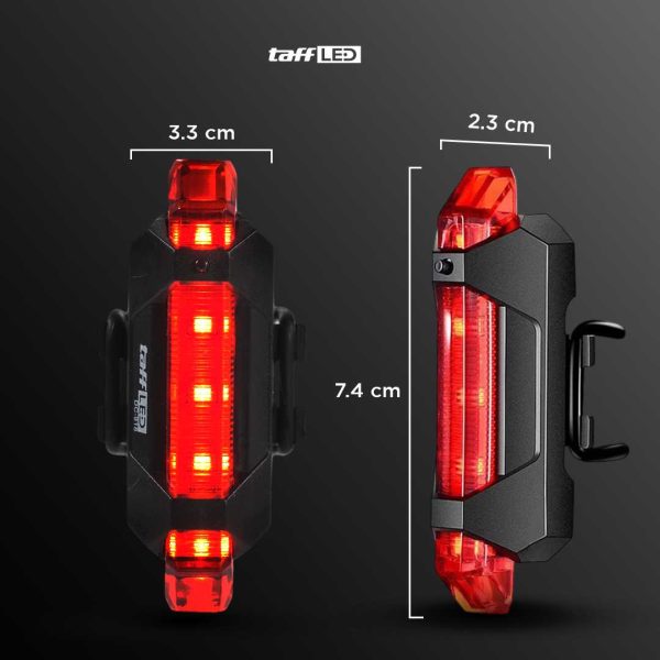 TaffLED Defensor Lampu Sepeda 5 LED Taillight Rechargeable - 410-28