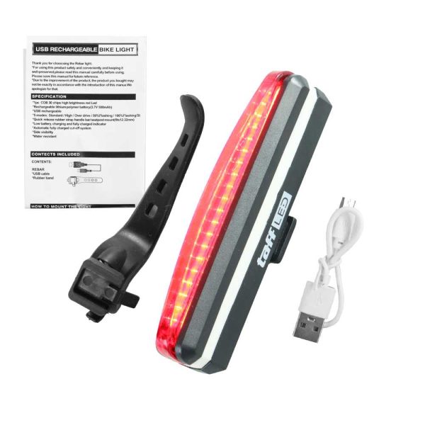 TaffLED Lampu Sepeda LED Taillight Rechargeable - RPL-2266