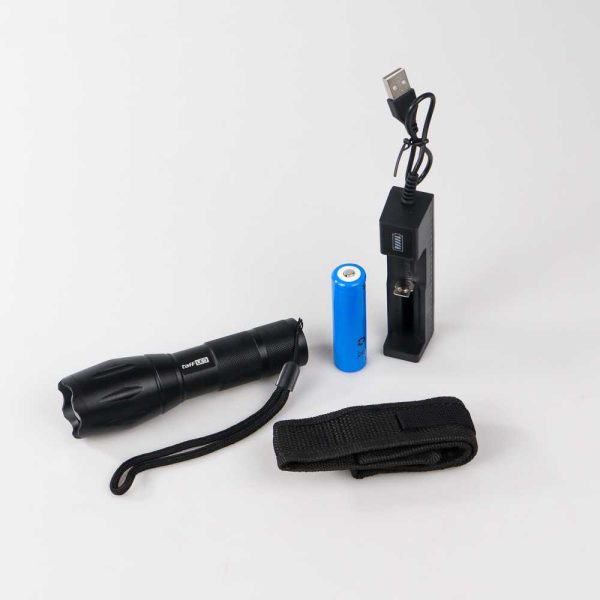 TaffLED Paket Senter LED Cree XM-P50 8000 Lumens + Baterai 18650 + Charger - E17 - Black