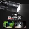 TaffLED Senter LED 2000 Lumens Waterproof + Charger + Box Pocketman P1