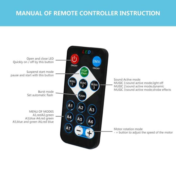 TaffLED Proyektor LED Lampu Disco + Remote Control EU Plug - CY-LV-RG