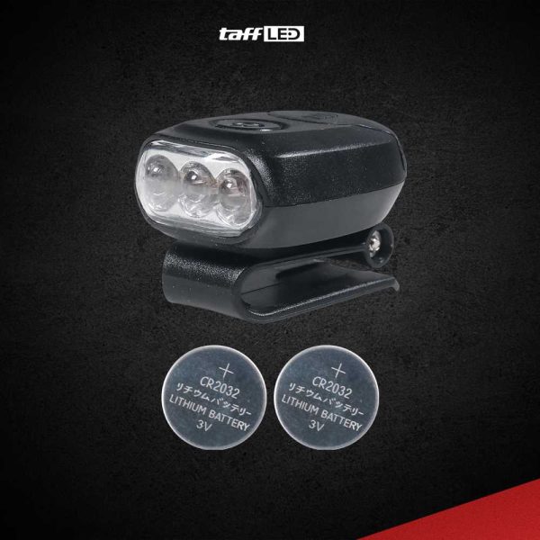 TaffLED Senter Clip Topi 90 Degree Rotatable 3 LED COB - 3325