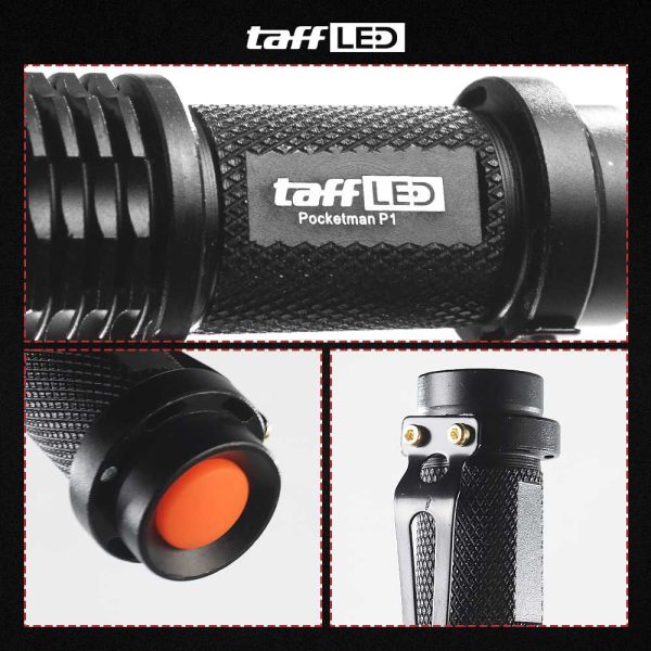 TaffLED Senter LED 2000 Lumens Waterproof Pocketman P1