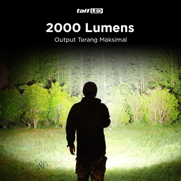 TaffLED Senter LED Flashlight Cree Q5 2000 Lumens - LF000U01