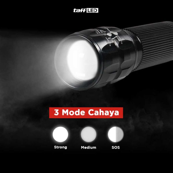 TaffLED Senter LED Flashlight Cree Q5 2000 Lumens - LF000U01