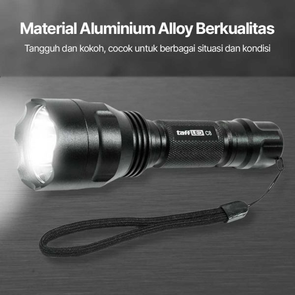TaffLED Senter LED Flashlight Waterproof Cree Q5 3800 Lumens - C8