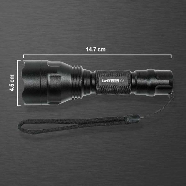 TaffLED Senter LED Flashlight Waterproof Cree Q5 3800 Lumens - C8