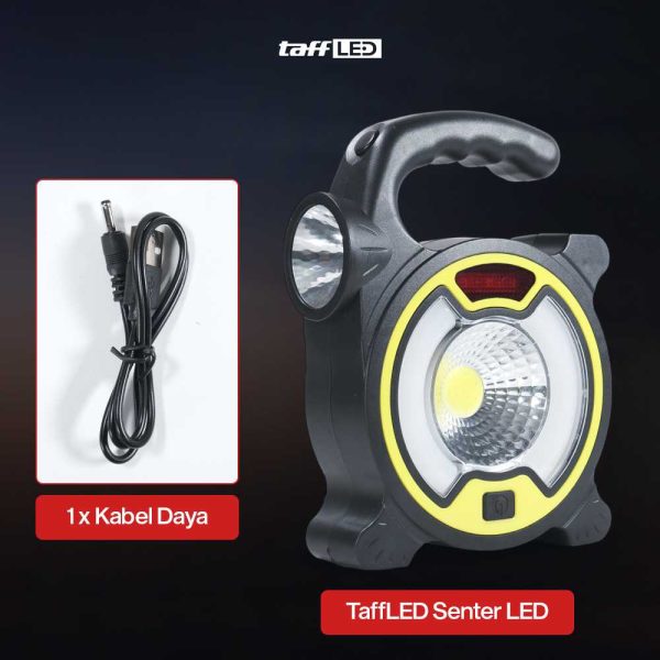 TaffLED Senter LED Lantera Camping COB Solar Panel Work Lights - ZJ-319-A