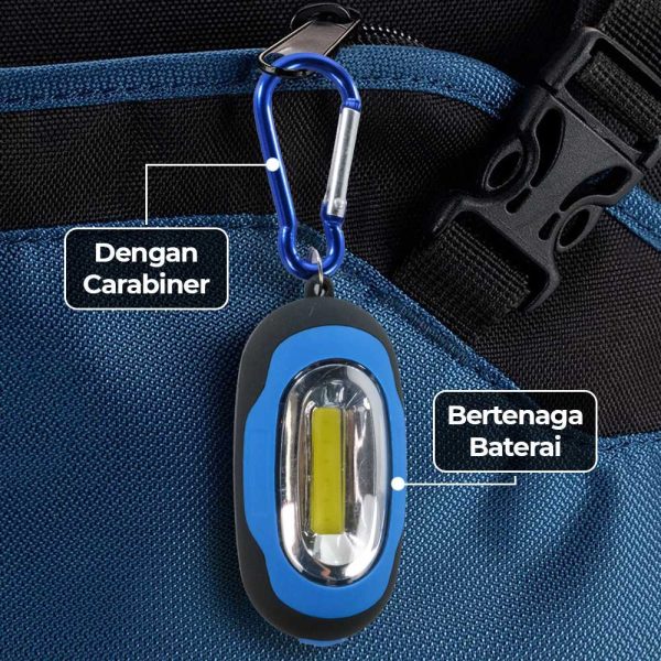 TaffLED Senter LED Mini COB 25 Lumens dengan Karabiner - BM-9402