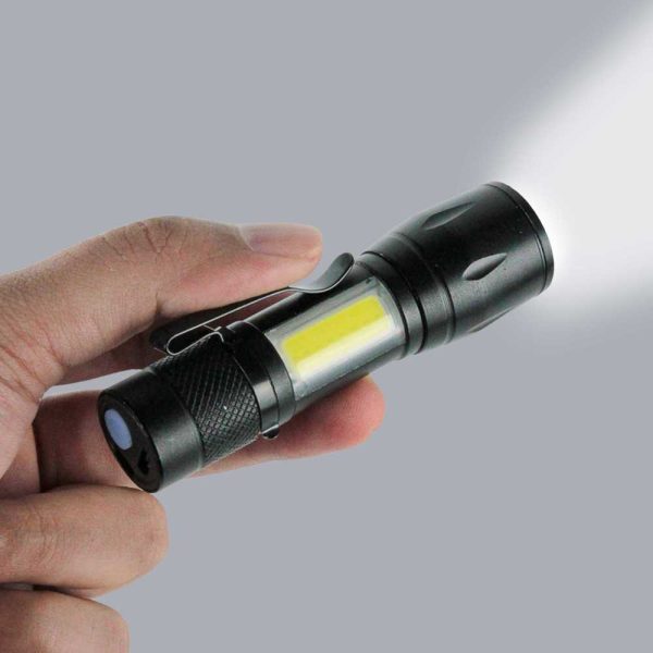 TaffLED Albinaly Senter LED USB Rechargeable Q5 + COB 2300 Lumens - 1517