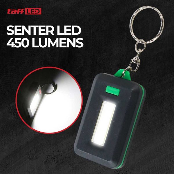 TaffLED Senter LED Model Kunci Mobil COB 450 Lumens - ZK20 - Green