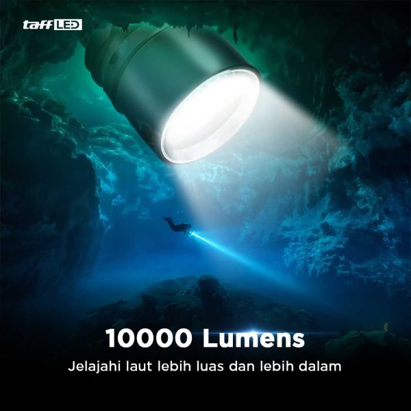 TaffLED Senter LED Scuba Dive Waterproof 200M T6 - TG-S151