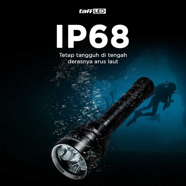 TaffLED Senter LED Scuba Dive Waterproof 200M T6 - TG-S151