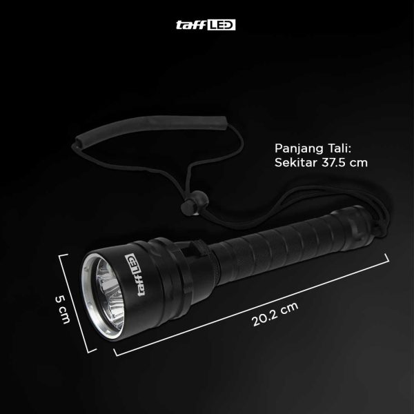 TaffLED Senter LED Scuba Dive Waterproof 200M T6 - TG-S151