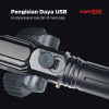TaffLED Senter LED Telescopic Zoom Cree XM-L T6 + 2 x XPE 15000 Lumens - KS-737