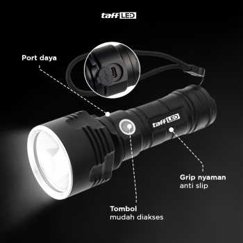 TaffLED Senter LED USB Rechargeable P70 50W - XLMP70