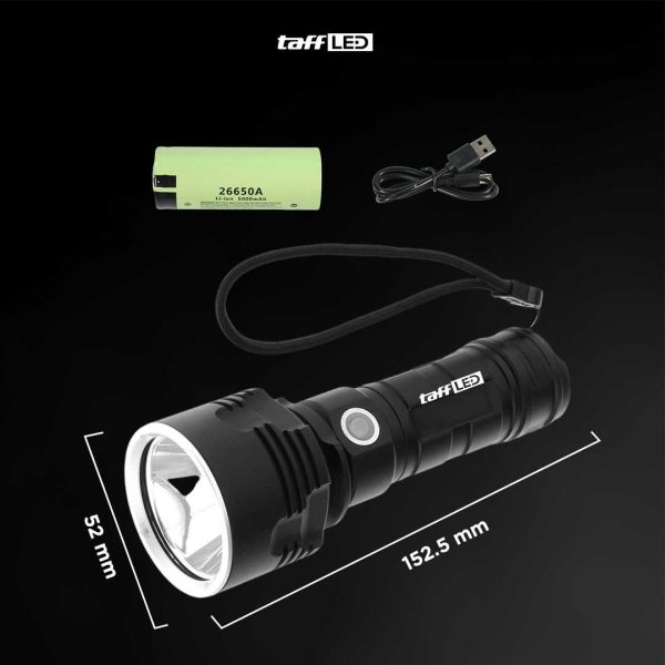 TaffLED Senter LED USB Rechargeable P70 50W - XLMP70