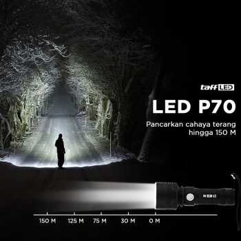 TaffLED Senter LED USB Rechargeable P70 50W - XLMP70