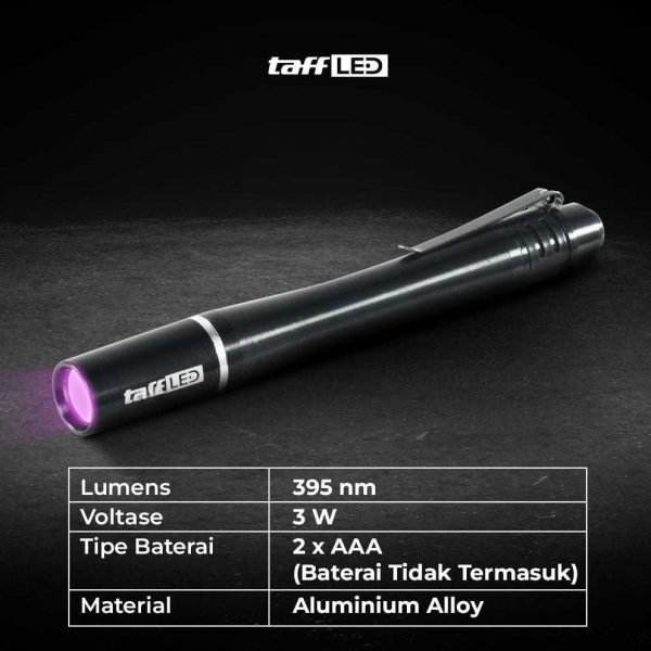 TaffLED Ultraviolet UV Light Pen Mini Senter LED 395nm - UV-10