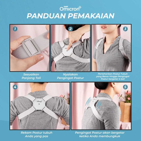 TaffOmicron Smart Body Harness Tali Korektor Postur Punggung - BC200