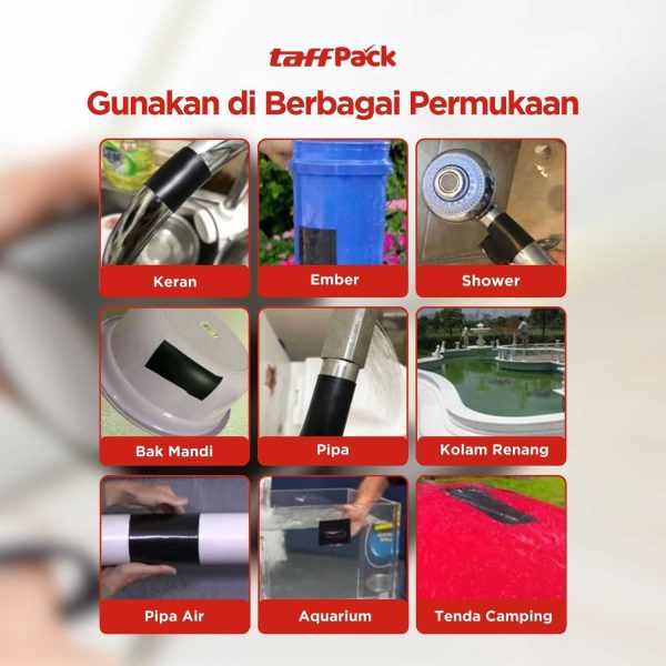 TaffPACK Lakban Khusus Anti Bocor Anti Leak 10 x 152 cm - 51DB - Black