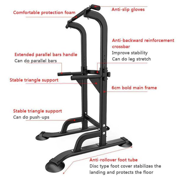 TaffSPORT Alat Fitness Horizonal Bar Multifunctional Pull Up - 4001F - Black