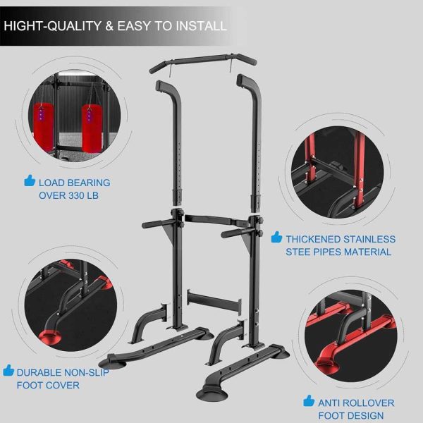 TaffSPORT Alat Fitness Horizonal Bar Multifunctional Pull Up - 4001F - Black
