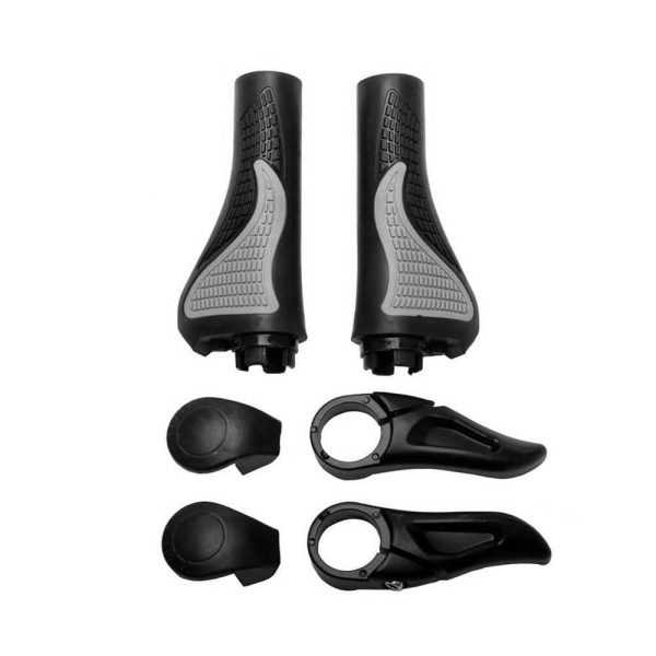 TaffSPORT West Biking Gagang Sepeda Rubber Ergonomic Grip MTB Handlebar - BT1001 - Black