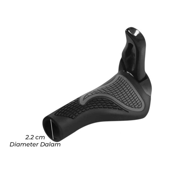 TaffSPORT West Biking Gagang Sepeda Rubber Ergonomic Grip MTB Handlebar - BT1001 - Black