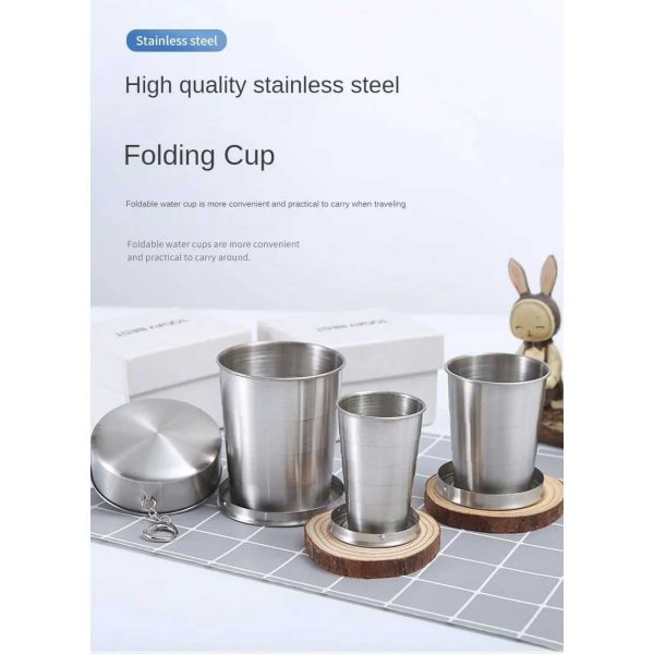 TaffSPORT Gantungan Kunci Gelas Lipat Camping Folded Cup