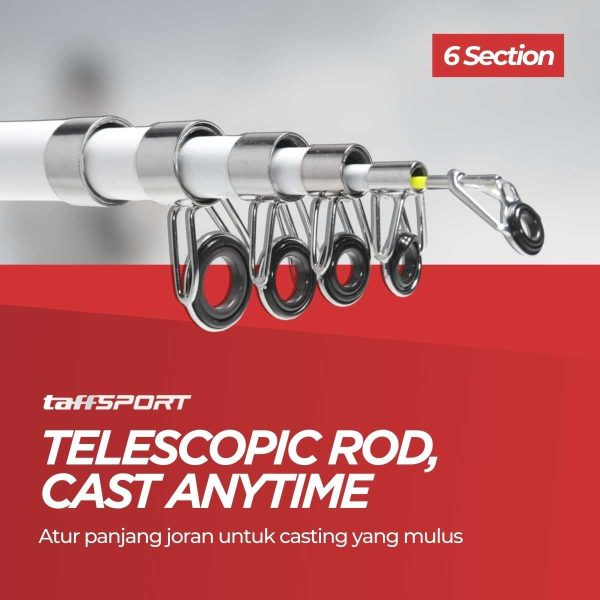 TaffSPORT GHOTDA Joran Pancing Antena Portable Carbon Fiber - CF3000