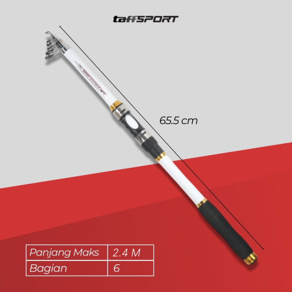 TaffSPORT Joran Pancing Antena Portable Carbon Fiber - CF3000