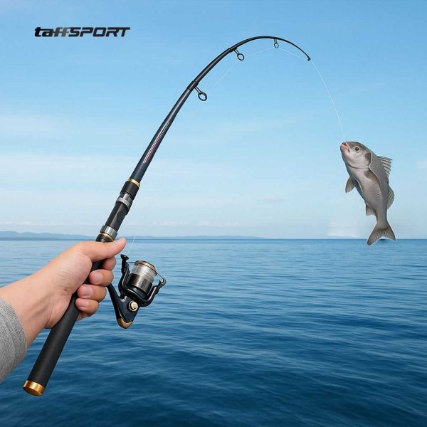 TaffSPORT Joran Pancing Antena Portable Telescopic Fishing Rod Pole Carbon Fiber 2.7M - C562L - Black