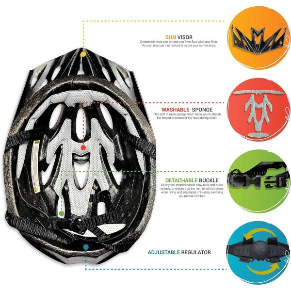 TaffSPORT Helm Sepeda Bicycle Road EPS Foam PVC Shell