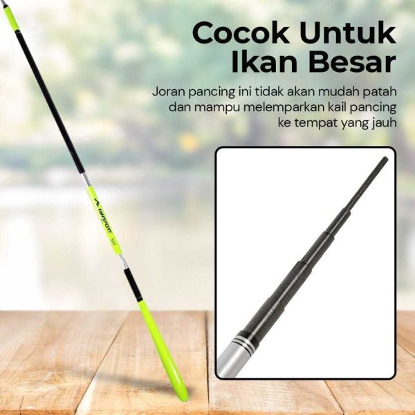 TaffSPORT Joran Pancing Pole Tegek Carbon Fiber Fishing Rod - 5841