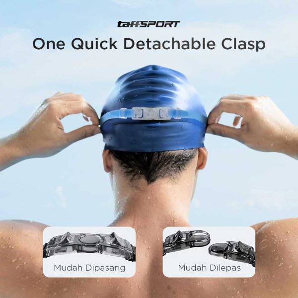TaffSPORT Kacamata Renang dengan Penutup Telinga