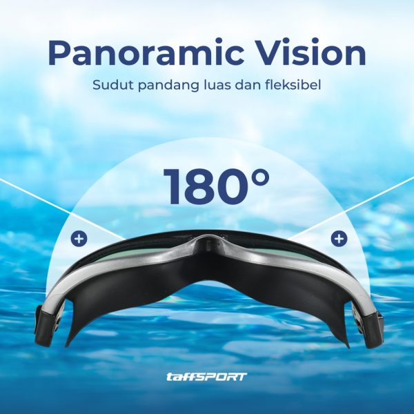 TaffSPORT Kacamata Renang Polarizing Anti Fog UV Protection - GOG-3610 - Black