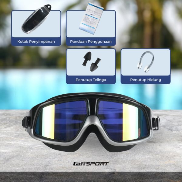 TaffSPORT Kacamata Renang Polarizing Anti Fog UV Protection - GOG-3610 - Black